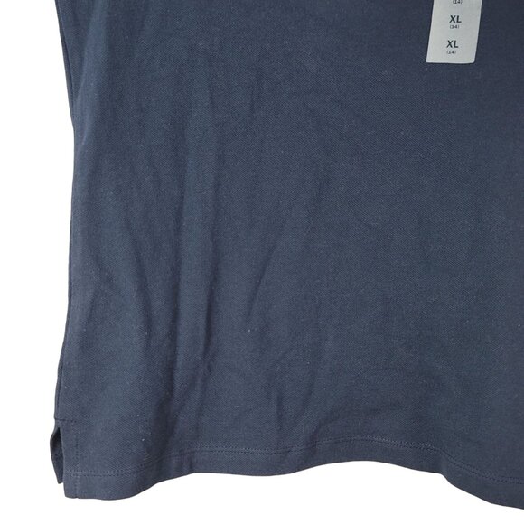 Old Navy Girls Uniform Polo Top Navy Blue XL Short Sleeve Cotton Classic Fit NWT - Picture 3 of 8